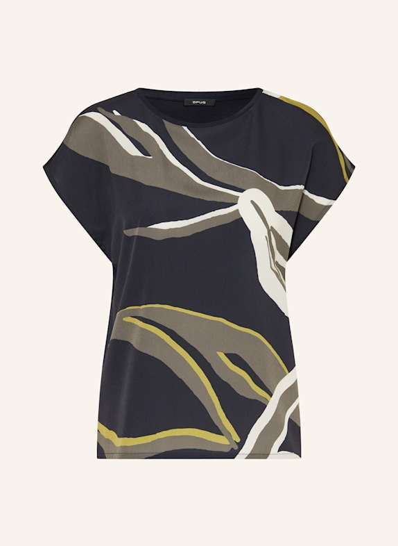 OPUS T-Shirt SOPIKA im Materialmix DUNKELBLAU