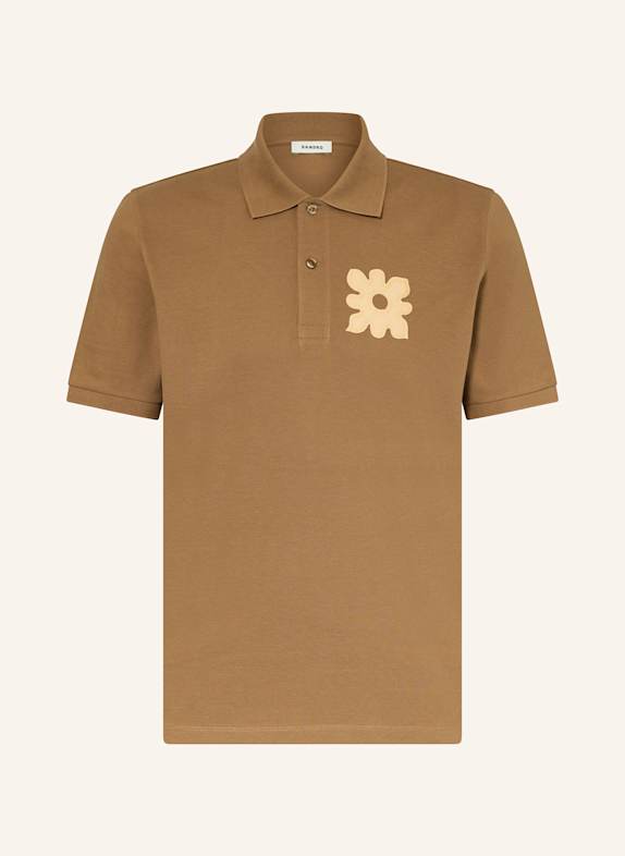 SANDRO Piqué-Poloshirt BRAUN