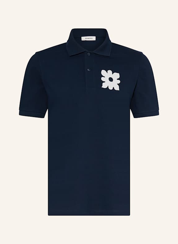 SANDRO Piqué-Poloshirt DUNKELBLAU