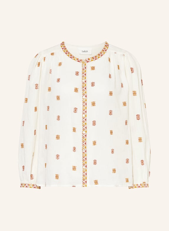 ba&sh Bluse DAPHNE CREME/ DUNKELGELB/ DUNKELROT