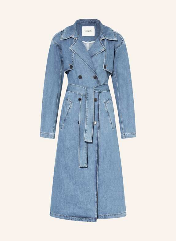 ba&sh Jeans-Trenchcoat TRESCA HELLBLAU