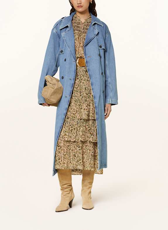 ba&sh Jeans-Trenchcoat TRESCA HELLBLAU