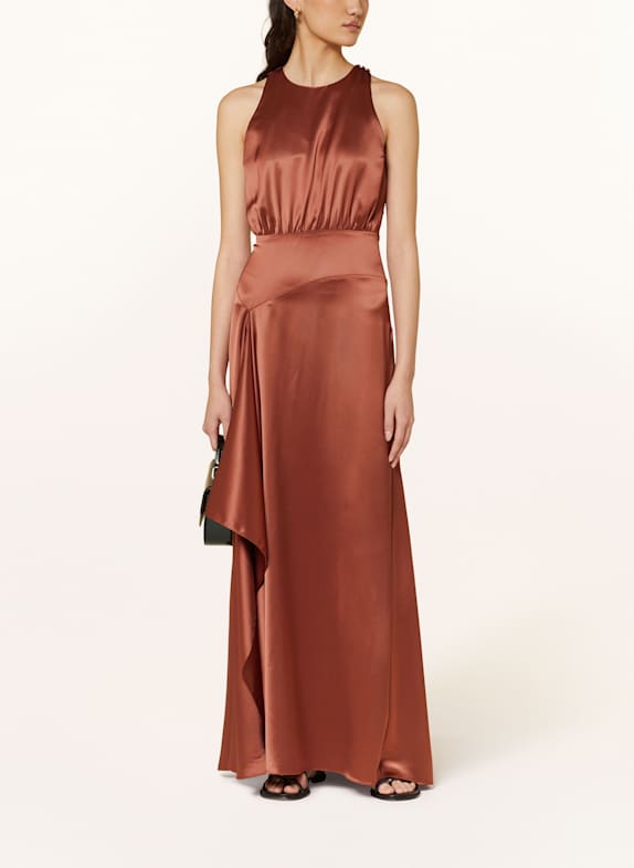 ba&sh Satinkleid GERRY COGNAC
