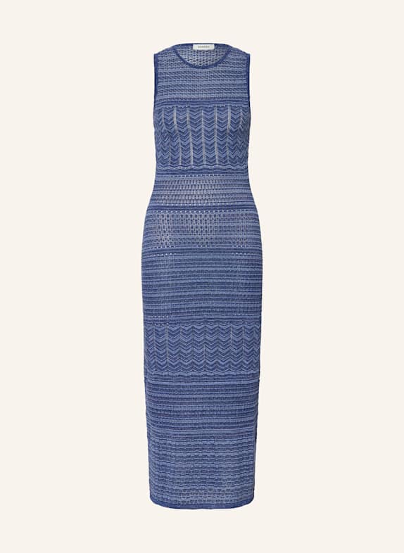 SANDRO Strickkleid mit Glitzergarn BLAU