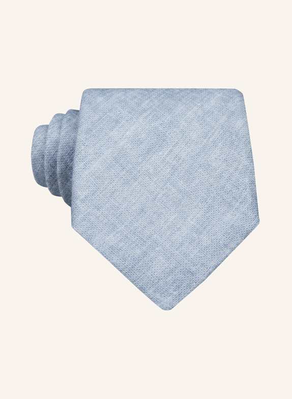 REISS Leinenkrawatte HELLBLAU