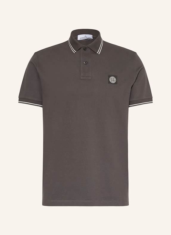 STONE ISLAND Piqué-Poloshirt DUNKELGRAU