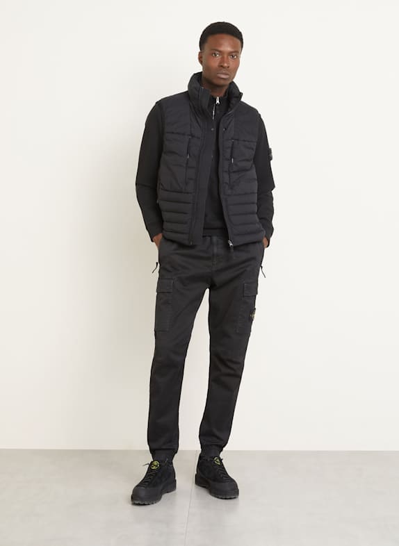 STONE ISLAND Daunenweste SCHWARZ