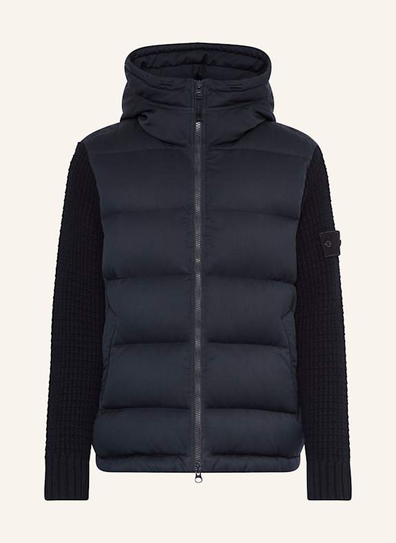 STONE ISLAND Daunenjacke GHOST im Materialmix DUNKELBLAU