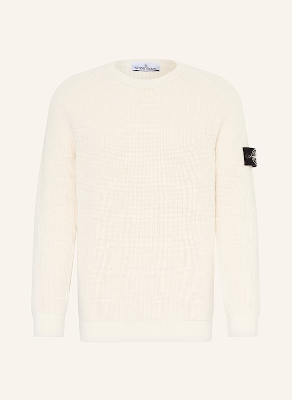 STONE ISLAND Sweter KREMOWY