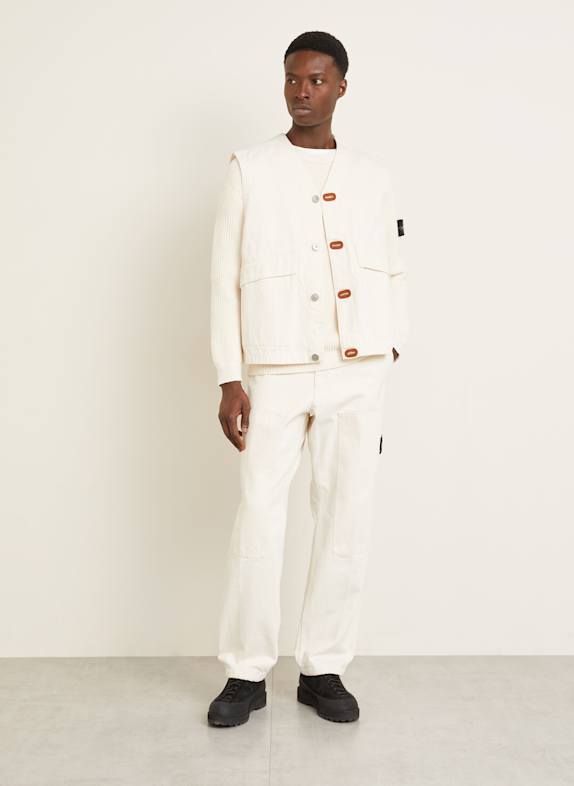 STONE ISLAND Jeansweste CREME