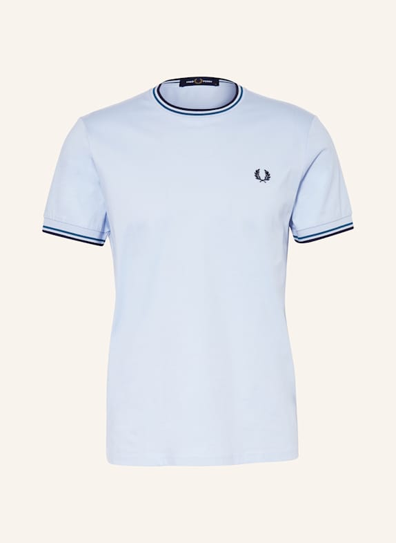 FRED PERRY T-shirt JASNONIEBIESKI/ PETROL/ CZARNY