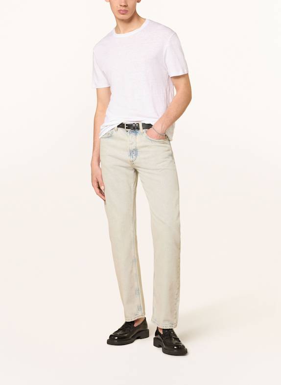 SANDRO T-Shirt aus Leinen WEISS