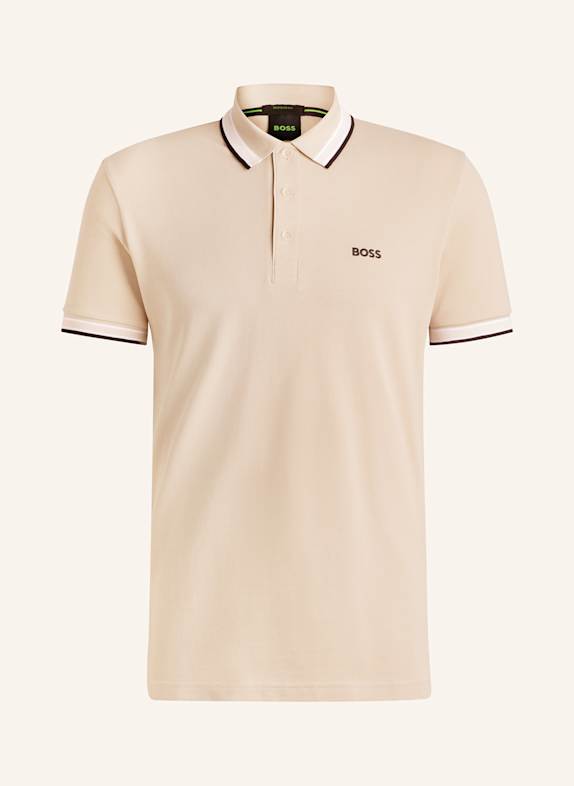 BOSS Piqué-Poloshirt PADDY CURVED Regular Fit BEIGE