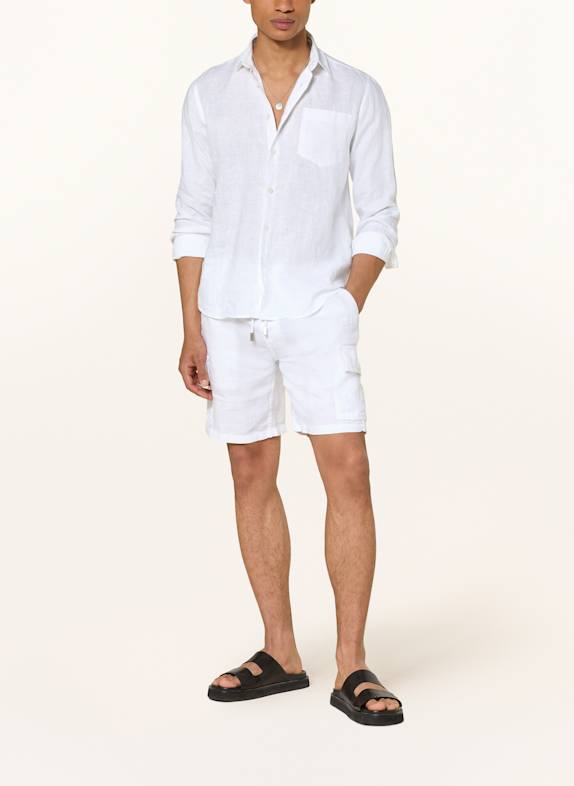 VILEBREQUIN Cargoshorts THALASSA aus Leinen WEISS