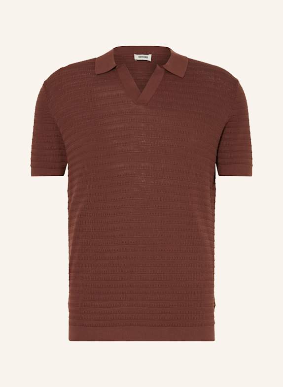 DRYKORN Strick-Poloshirt BRAIAN DUNKELROT