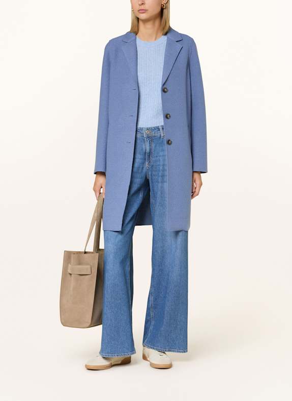 oui Wool coat BLUE GRAY