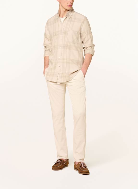 BOSS Chinosy CHINO slim fit KREMOWY