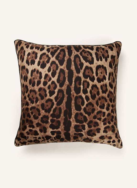 DOLCE & GABBANA CASA Coussins décoratifs en soie MARRON FONCÉ/ MARRON/ MARRON CLAIR