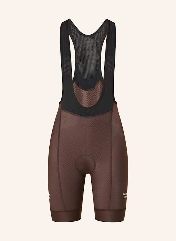 PAS NORMAL STUDIOS Radhose ESSENTIAL BIB mit Trägern und gepolstertem Einsatz DUNKELBRAUN/ SCHWARZ