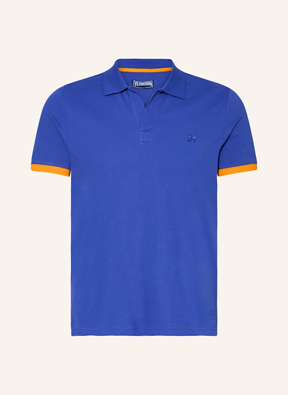 VILEBREQUIN Piqué-Poloshirt PALATIN Regular Fit BLAU/ ORANGE
