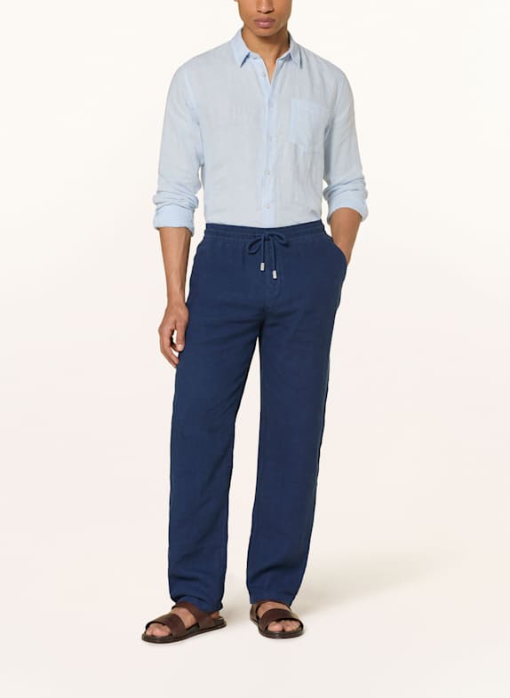 VILEBREQUIN Linnen broek PACHA DONKERBLAUW