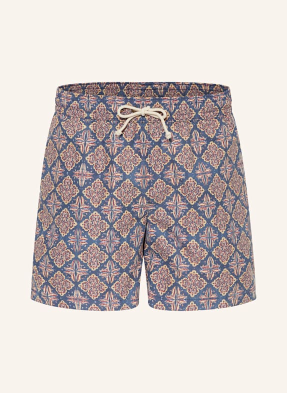 RIPA RIPA Kąpielówki bokserki CLASSICO RIVISITATO BLU GRANATOWY / CIEMNOCZERWONY / ŻÓŁTY