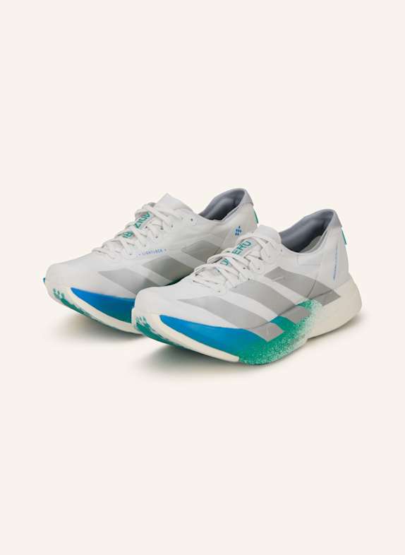 adidas Buty do biegania ADIZERO ADIOS PRO 4 BIAŁY/ SREBRNY/ ZIELONY
