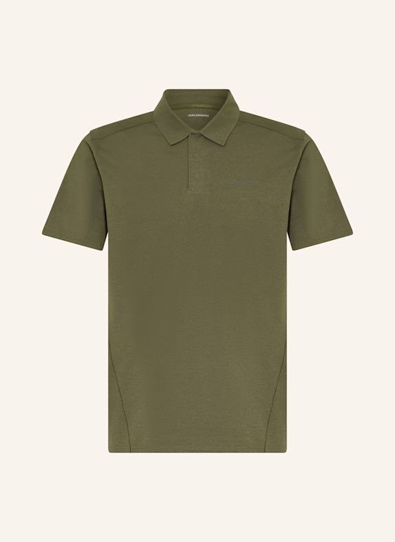 SALOMON Funktions-Poloshirt TRACKLINE KHAKI