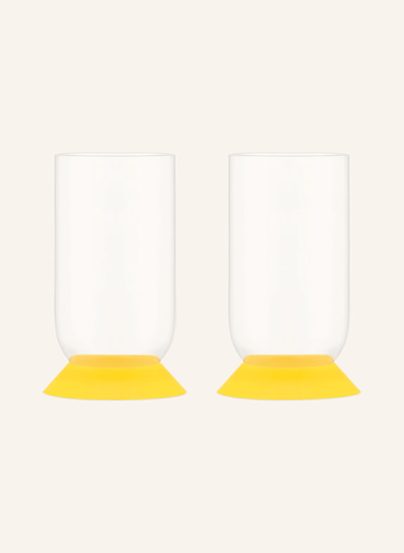 bodum set of 2 beer glasses OKTETT WHITE/ YELLOW