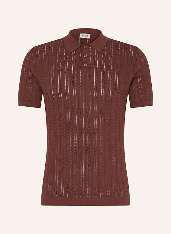 DRYKORN Strick-Poloshirt TRITON Regular Fit DUNKELROT