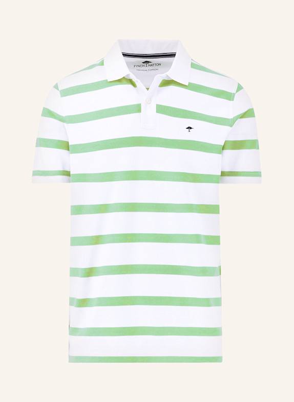 FYNCH-HATTON Piqué-Poloshirt WEISS/ HELLGRÜN