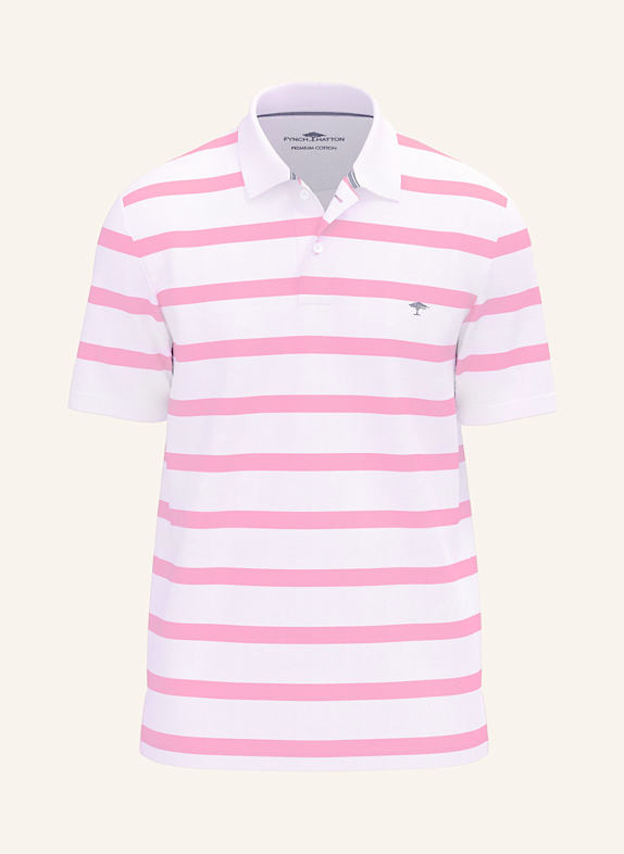 FYNCH-HATTON Piqué-Poloshirt WEISS/ ROSA
