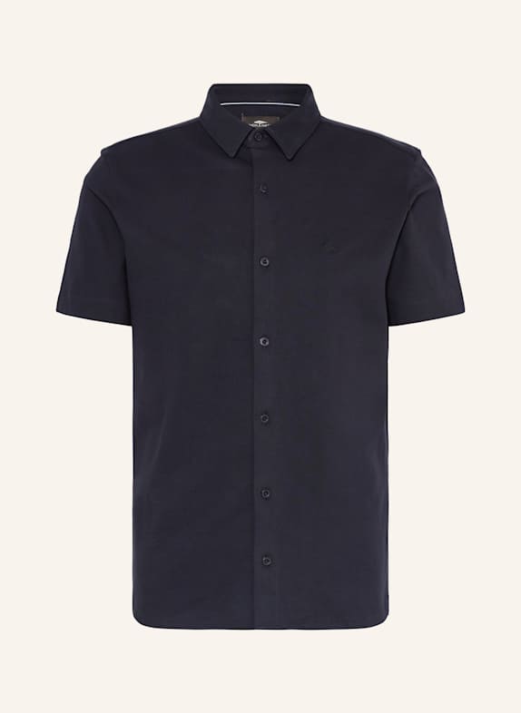 FYNCH-HATTON Kurzarm-Hemd Slim Fit aus Jersey DUNKELBLAU