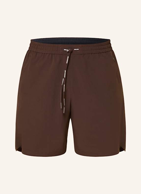 SALOMON Laufshorts SHAKEOUT DUNKELBRAUN