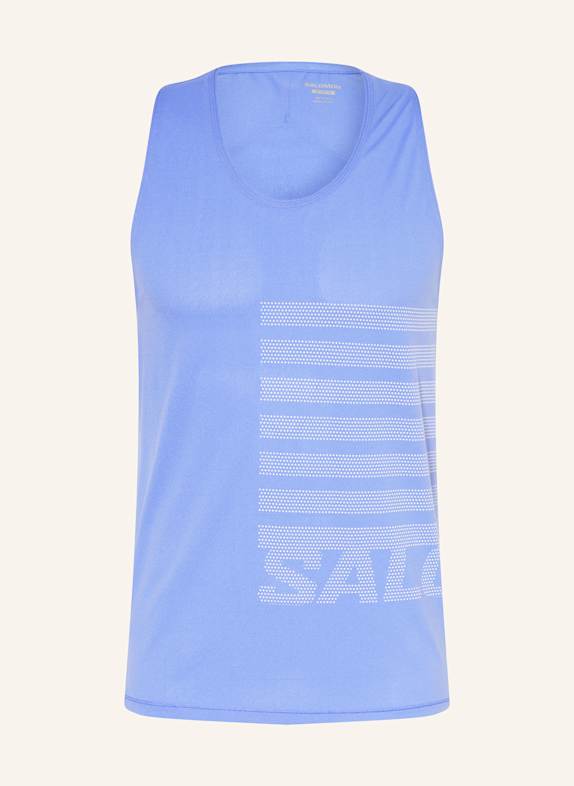 SALOMON Lauftop SENSE AERO GRAPHIC BLAU/ WEISS