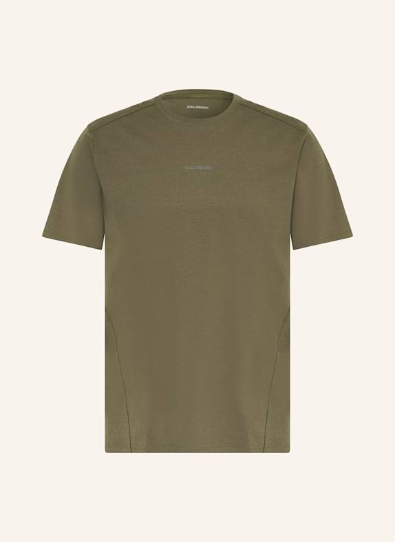 SALOMON T-Shirt TRACKLINE KHAKI