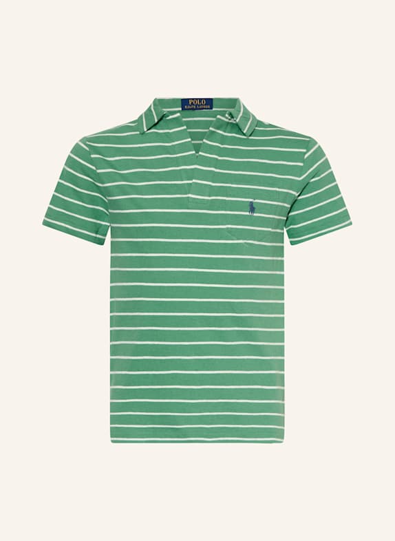 POLO RALPH LAUREN Jersey-Poloshirt GRÜN/ WEISS