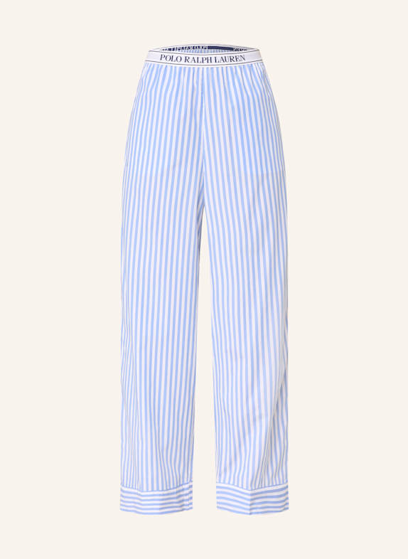 POLO RALPH LAUREN Schlafhose WEISS/ HELLBLAU