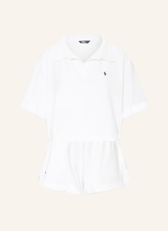 POLO RALPH LAUREN Set: Frottee-Poloshirt und Frotteeshorts WEISS