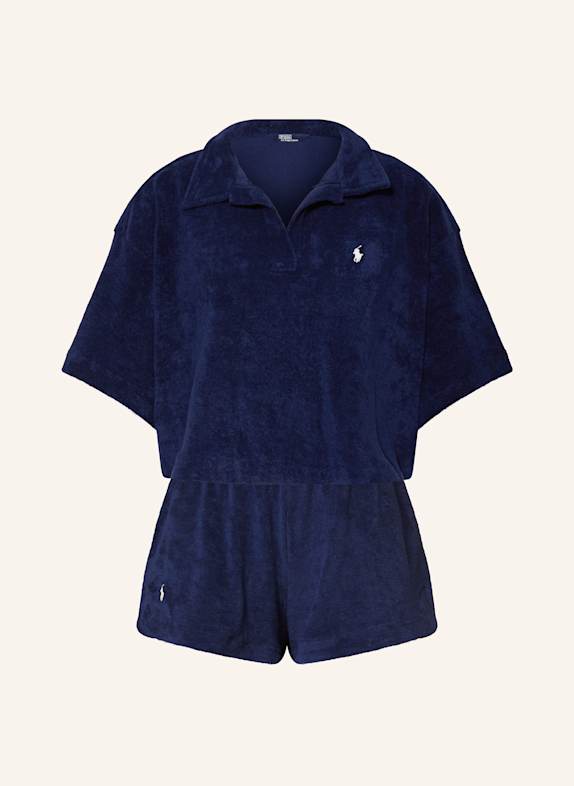 POLO RALPH LAUREN Set: Frottee-Poloshirt und Frotteeshorts DUNKELBLAU