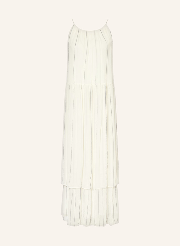 BOSS Kleid DAVALA mit Seide WEISS/ GRAU