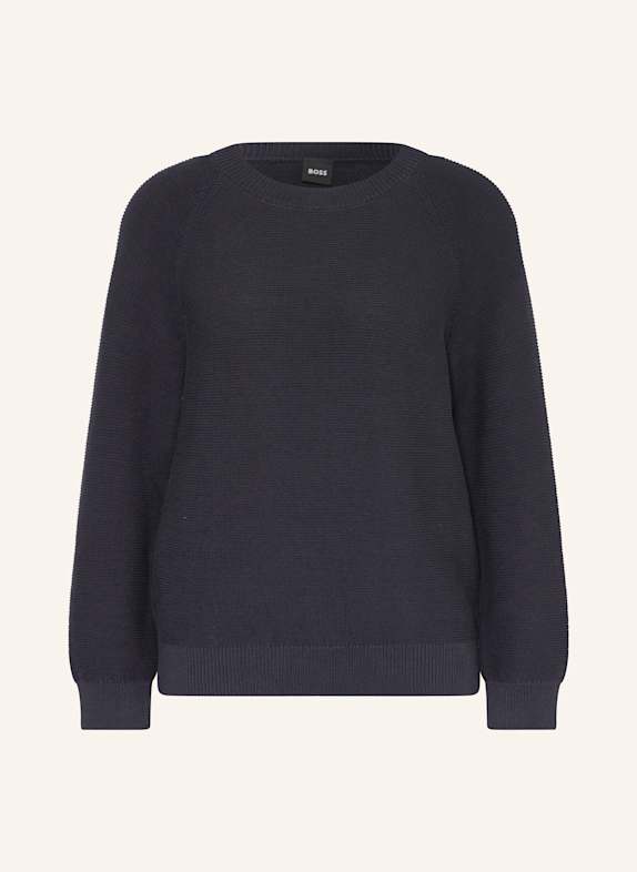 BOSS Sweter FOVILA GRANATOWY