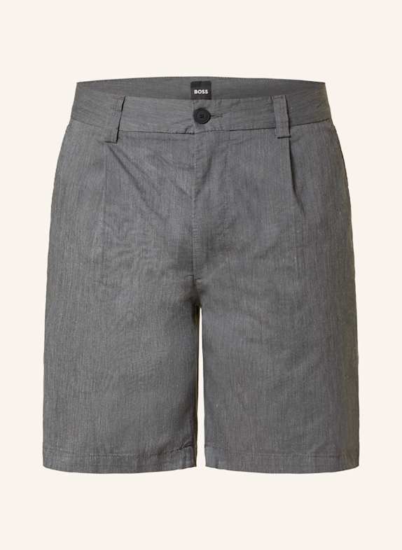 BOSS PERIN tapered fit chinos shorts DARK BLUE