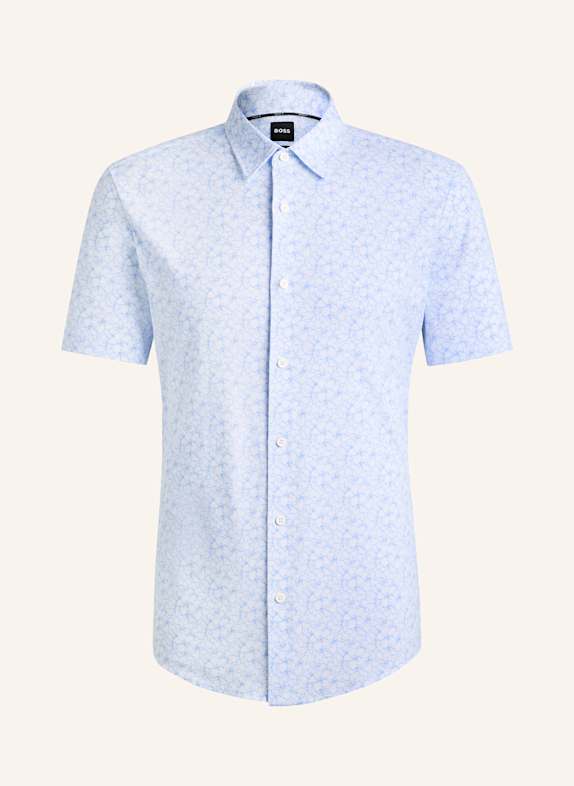 BOSS Kurzarm-Hemd ROAN Slim Fit HELLBLAU