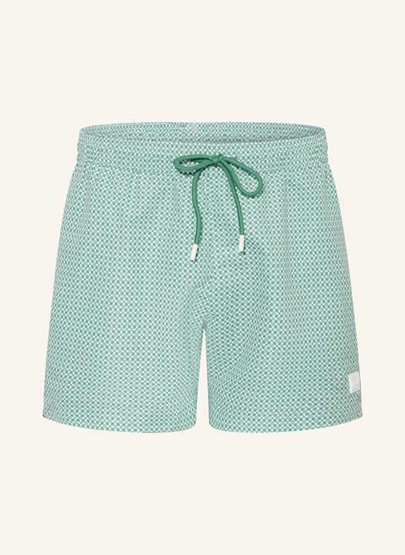 BOSS Badeshorts VIBE HELLGRÜN/ WEISS
