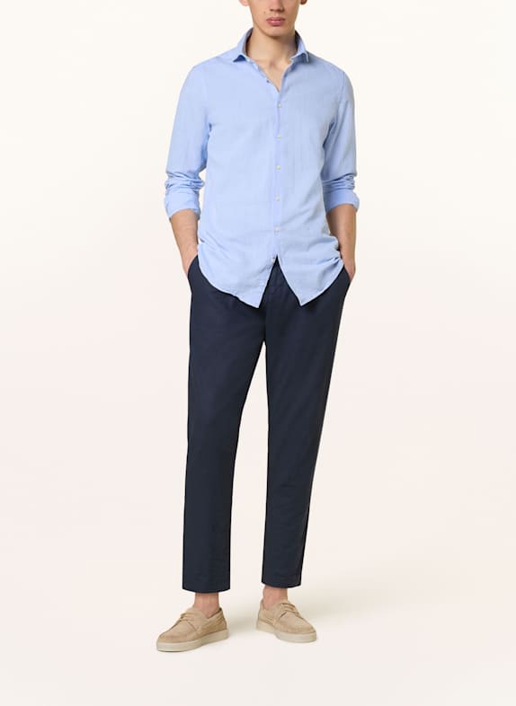 PAUL Hemd Slim Fit mit Leinen HELLBLAU
