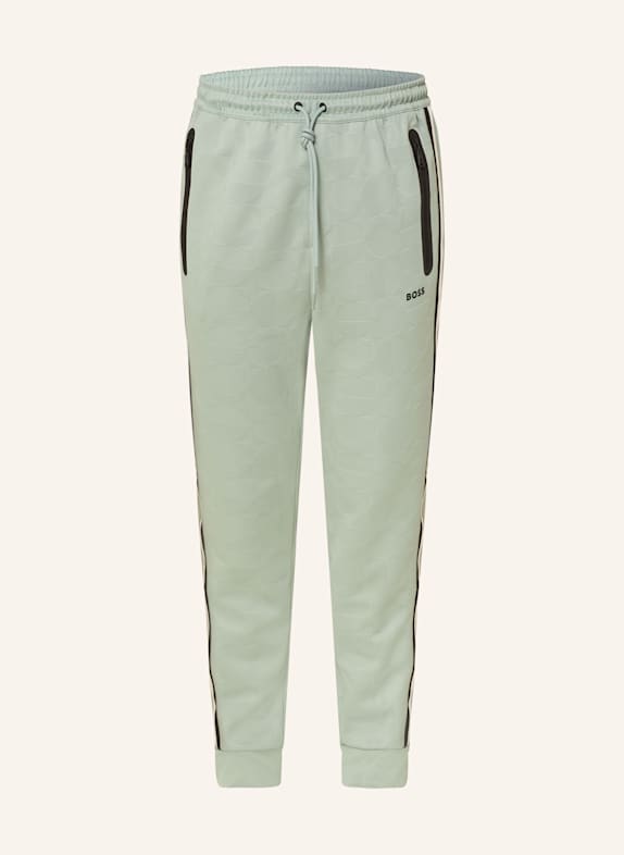 BOSS Spodnie dresowe HOVER relaxed fit JASNOZIELONY/ BIAŁY/ CZARNY