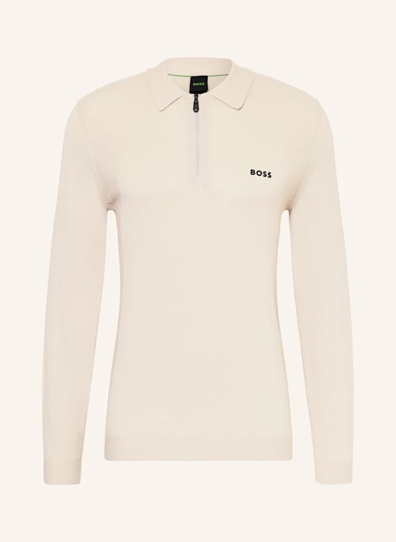 BOSS Strick-Poloshirt MOMENTUM_LITE BEIGE