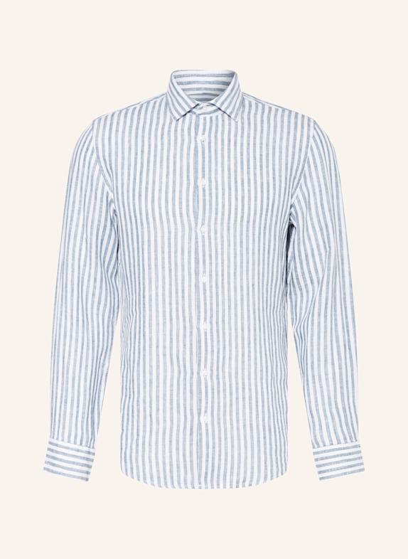 seidensticker Leinenhemd Slim Fit MINT/ WEISS