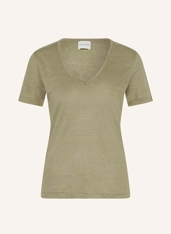 CLOSED T-Shirt aus Leinen OLIV